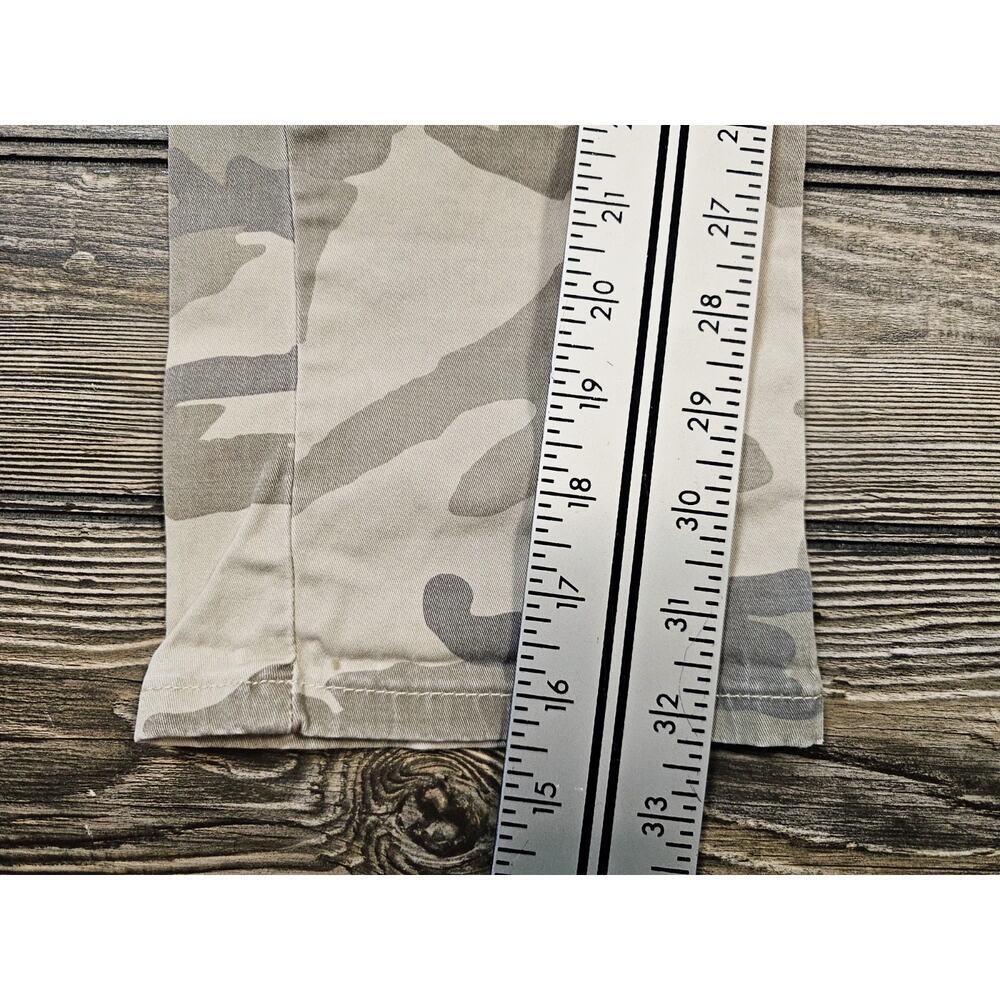 Smoke Rise Pants Mens 32x32 Tan Cream Camo Cargo Stretch Denim Jeans Skinny Fit - Picture 7 of 9